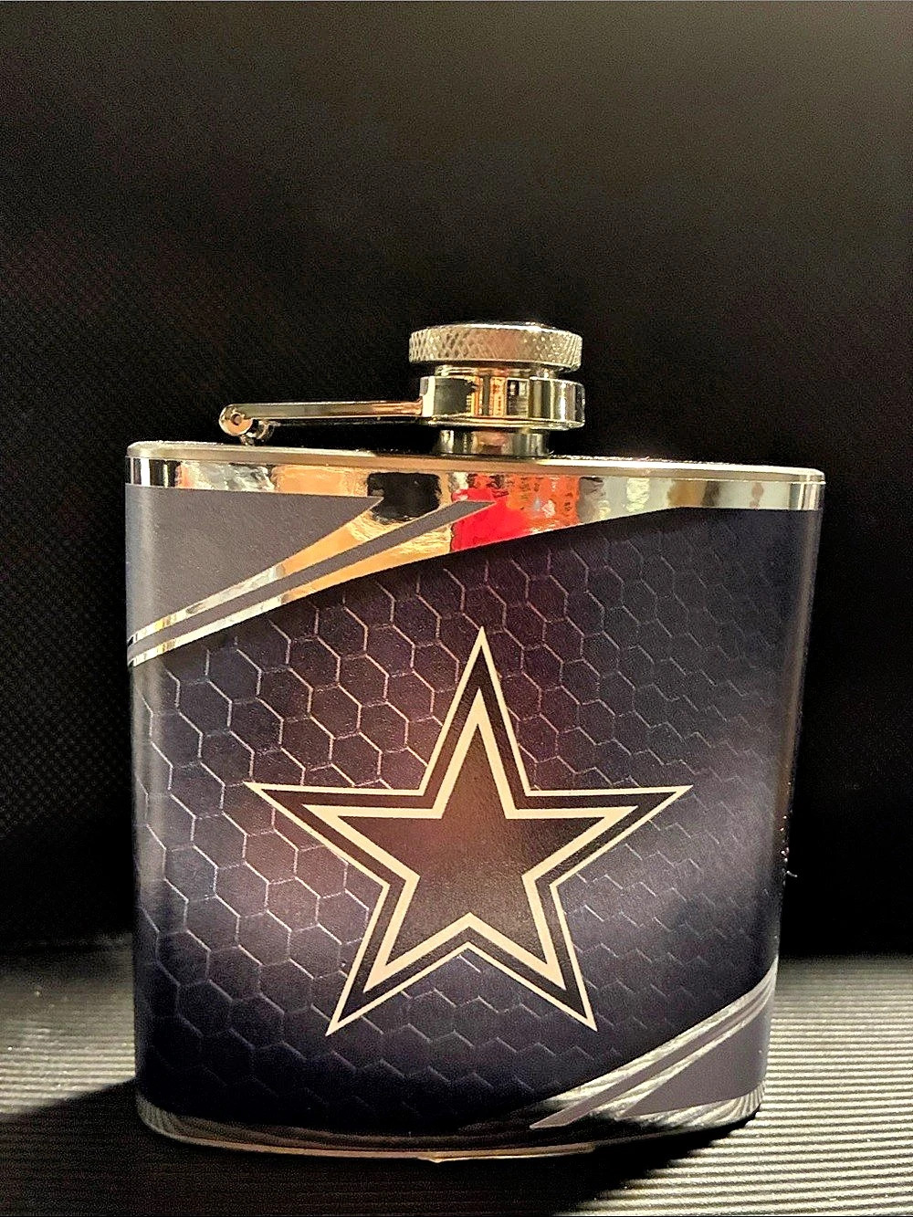 NFL Dallas Cowboys Stainless Steel Hip Flask Black & Gold